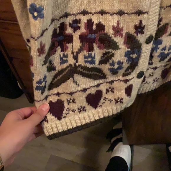 Adorable vintage northern reflections wool blend cardigan - Picture 3 of 6